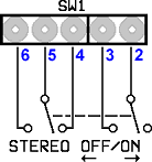 Stereo ON/OFF switch schematics